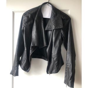 Blank NYC Vegan Leather Asymmetrical Jacket